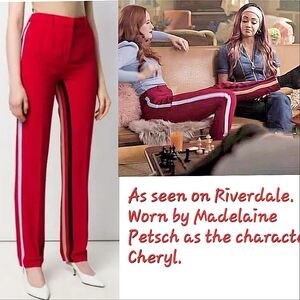 N°21 Inside Stripe Trousers In Red Size 38